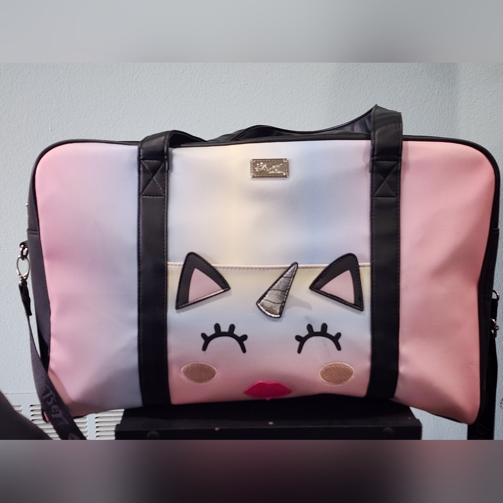 *RARE* BETSEY JOHNSON | Ombré Unicorn Weekender | Tote Bag